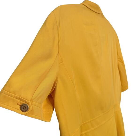 Vintage Mondi Size 44 Blazer & Shorts Set Sunshine Yellow Coastal Old Money Mod - Picture 3 of 16